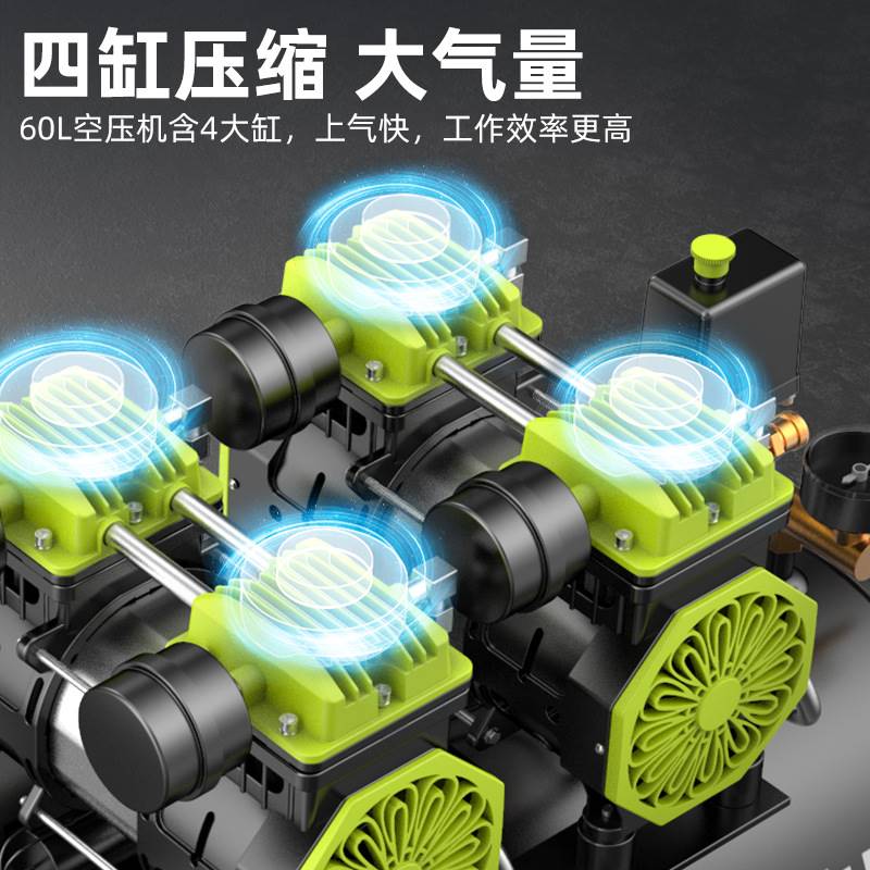 极速空压机气泵小型2n20V无油静音空压机工业级空气压缩机喷漆木