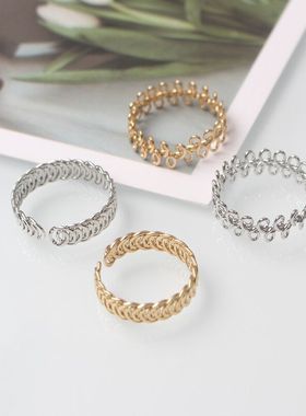 极速Hip-hop ins ktendy cool metal open ring adjustable simpl