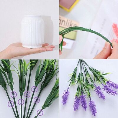 极速2 Bouquet Provence Ltavender Artificial Flowers Faux Flo