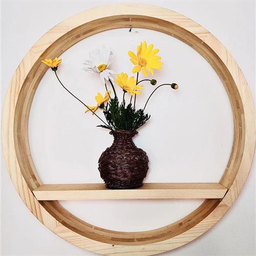 极速圆形实木画框新中式墙洞内外包边装饰窗户圆框V窗套尺寸定制