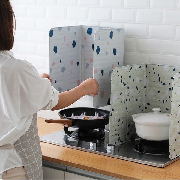 极速Frying Folding oOil Splatter Shield Splash Proof Panels