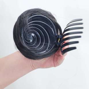 极速女抓夹高丸子头假q发包盘发发髻假发圈自然古装新娘大夹子花