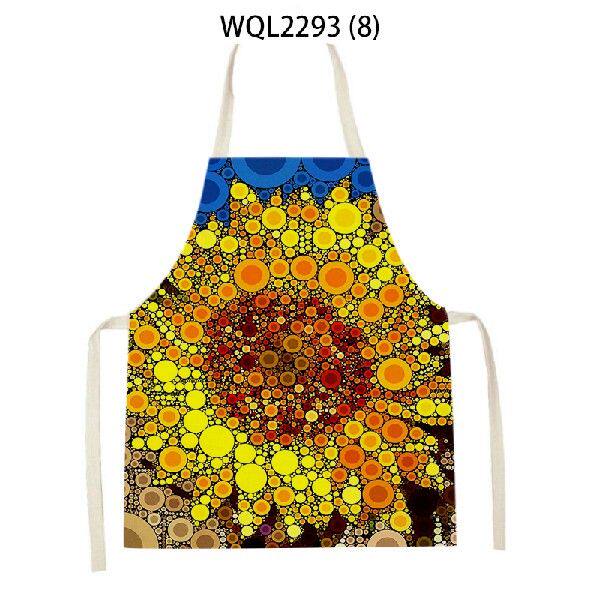 极速1Pcs Van Gogh Cooking Kitchen Apron for WomaVn Men Chef