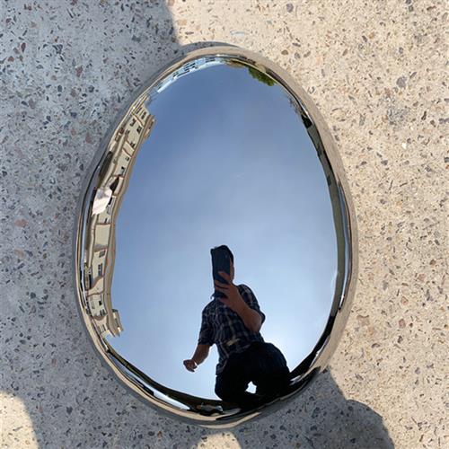 极速不锈钢镜面水波纹盘s雕塑户外水滴鹅卵石园林景观水景装置落