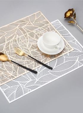 极速Rectangular insulation placemat Hollow Western taYble ma