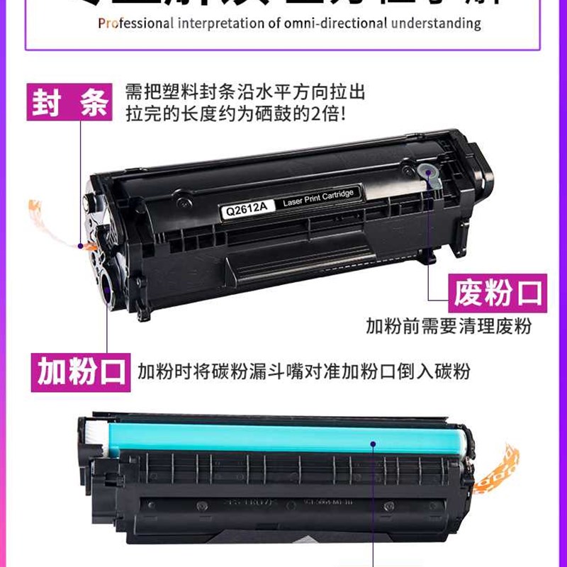 格韵适用惠普12A硒j鼓m1005 HP1020打印机墨盒HP1010 plus 1018 1