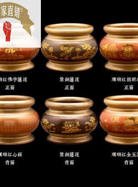 极速仿铜陶瓷供具套装观音香x炉花瓶水杯果盘佛具摆件财神供佛用