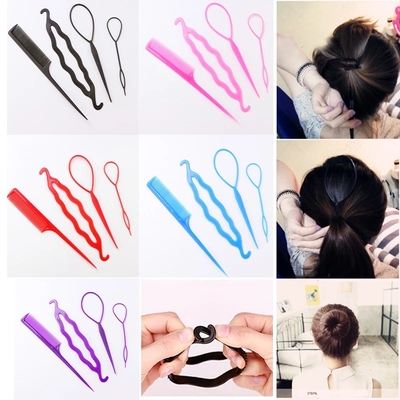 极速Haimeikang 4Pc/Set Hair Twist Styling Hair SClip Stick B