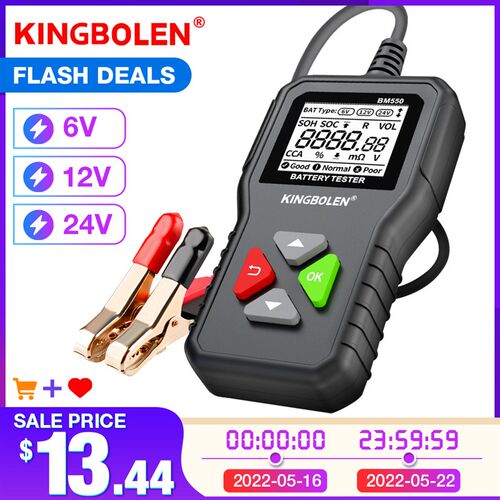 新品BM550 Car Batteory Tester 6V 12V 24V 100-2000 CCA 2Ah-22