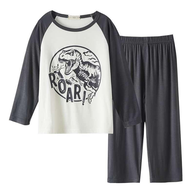 极速夏天a儿童男款睡衣夏季10一12十岁男唾衣男孩空调房家俱服夏