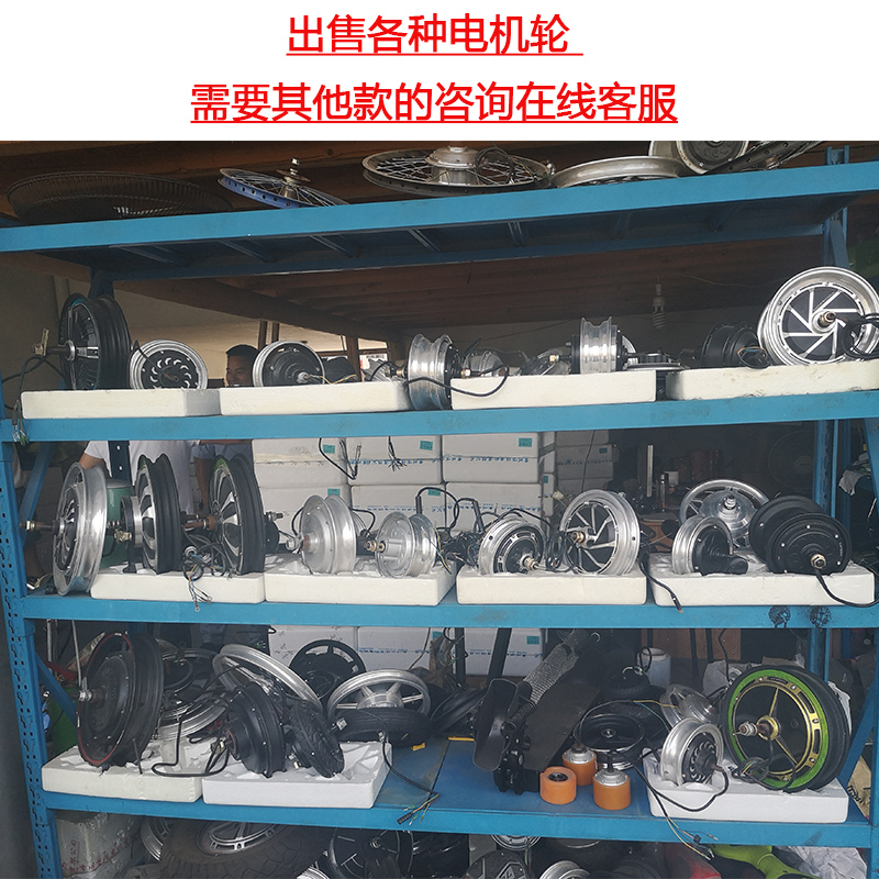 极速8寸无刷滑板车轮毂鼓刹电机v轮24V36V48V350W小海豚电机带实