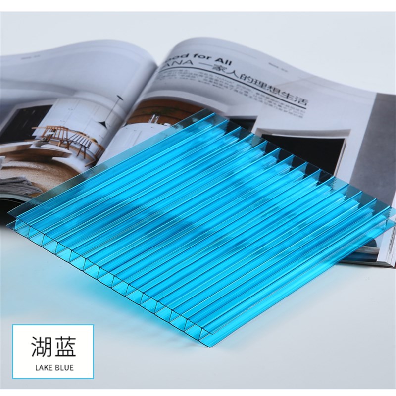 极速厂销厂促PC透明瓦雨棚车棚户外凉w亭隔热采光中Y空四层蜂窝品