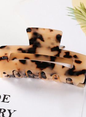 极速Fashion Leopard Print Hair Claws Geometric Hair Cla.mp G