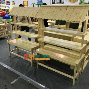 极速幼儿园儿童实木m双面植物架储物收纳层架手工作品展示柜美工