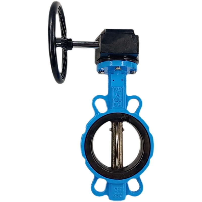 极速D37d1X-16Q 蜗轮对夹蝶阀 涡轮式手动蝶阀 国标软密封蜗轮对