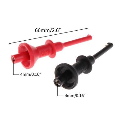 速发2Pcs Test Hook Clip Multimeter Test Lead Extension Probe