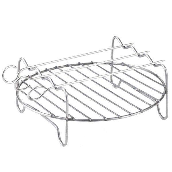 极速Round Roasting Stand Barbecue Grill Holder With Sk.ewers