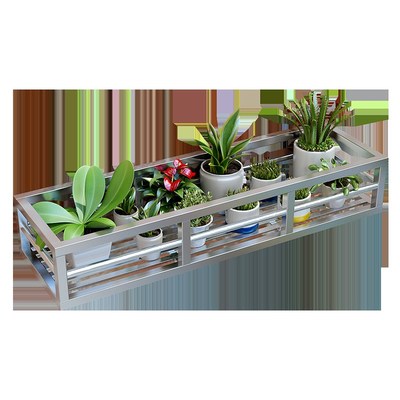 极速厂促新威赛星不锈钢花架阳台栏杆防盗窗台户T外铁艺悬挂围栏