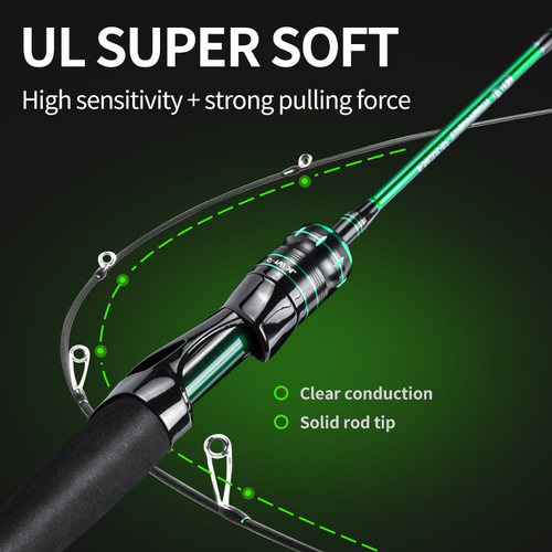新品LINNHUE Fishing Rord 1.68m 1.8m UL Supre Soft Spinning R