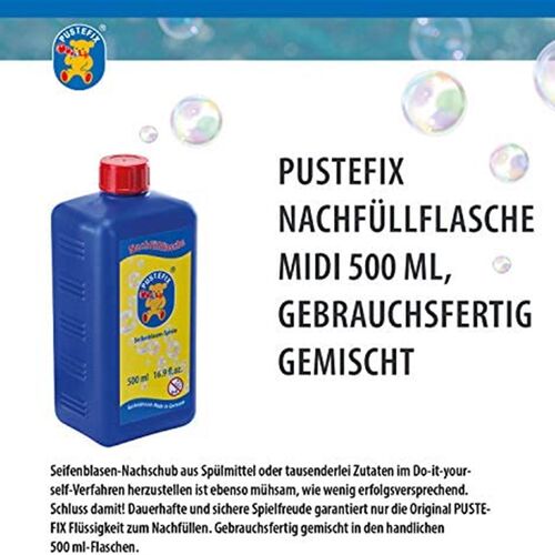 极速PUSTEFIX 16.9 oz Refill BottleE of Pustefix Liquid Bubbl