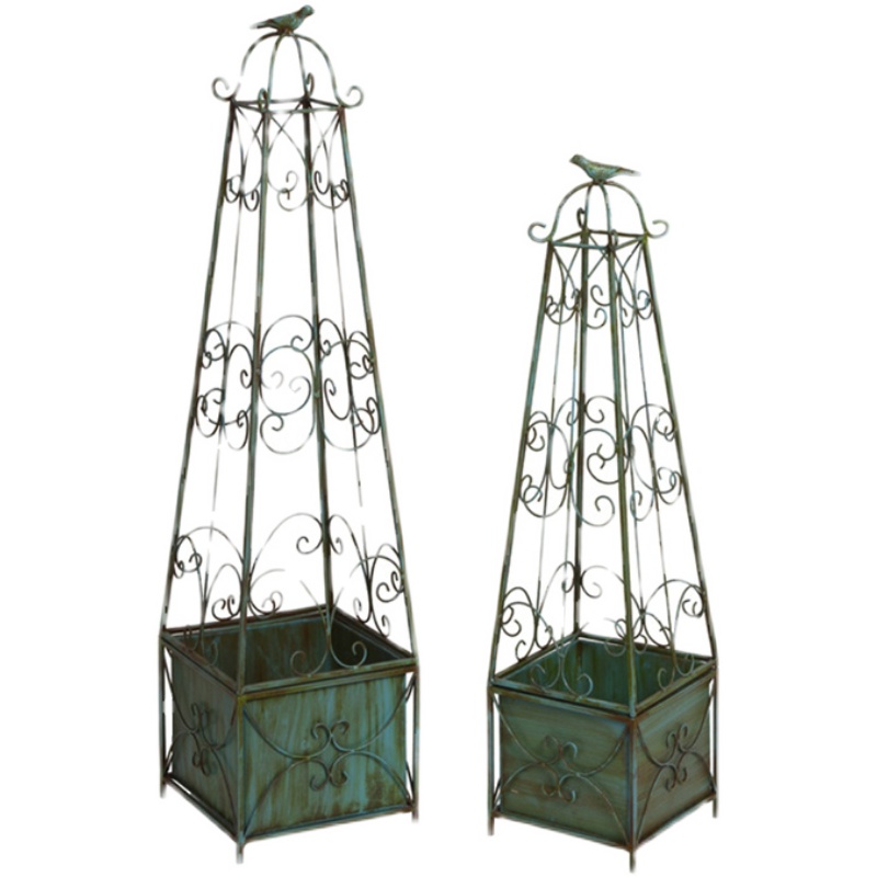 极速室外铁艺鸟笼花架庭院阳台铁线莲爬藤架绿植S攀爬牵引支架带