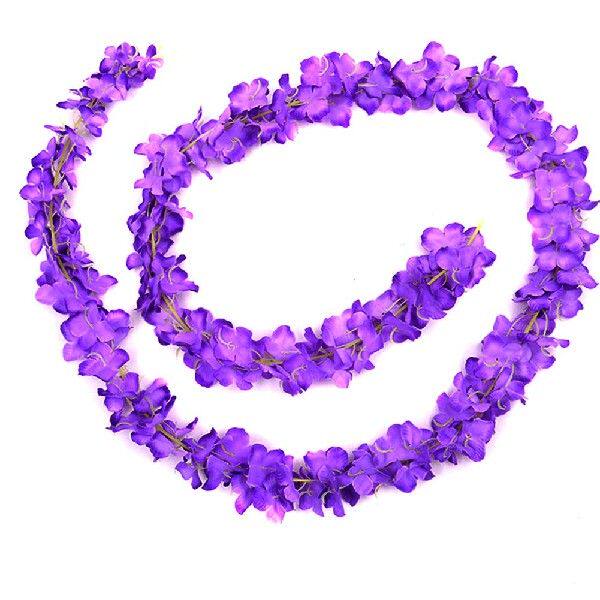 极速10 Pcs Rattan Strip WisteriaC Artificial Flower Vine For