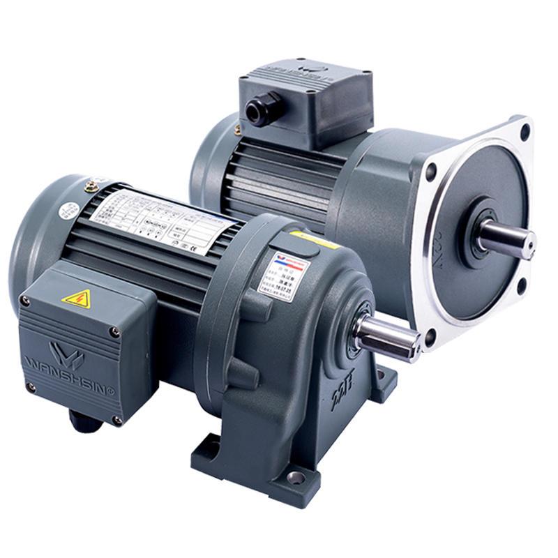 极速齿轮减速电机万鑫380tV交流调速变频煞车三相220v卧立式硬齿