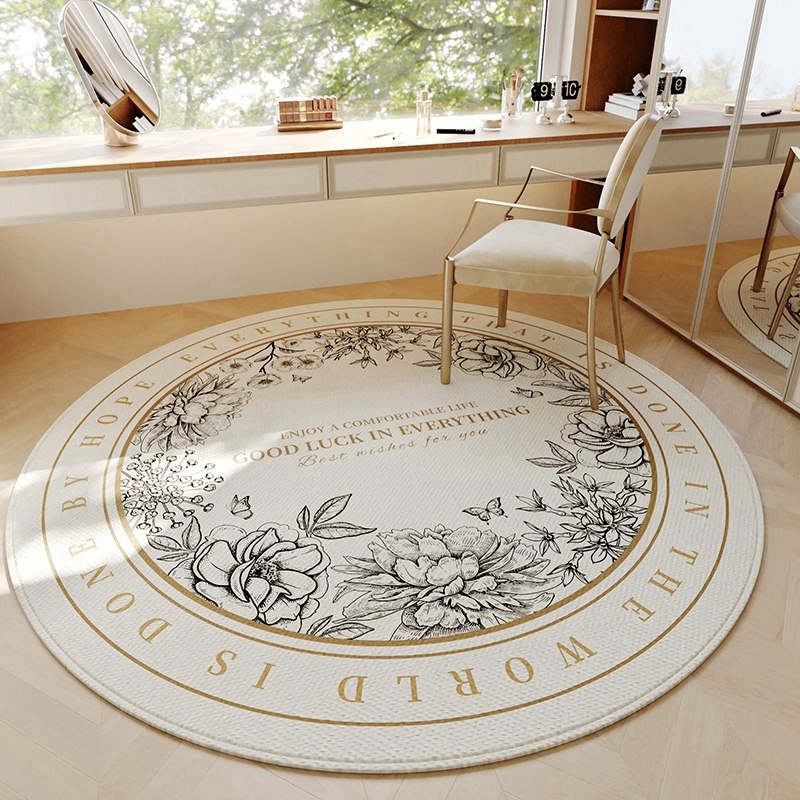 新品卧室地毯圆形电m脑椅地垫防滑转椅保护垫椅子脚垫客厅茶几毯,居家布艺,地毯,淘宝优惠券,粉丝福利购,淘宝优惠卷