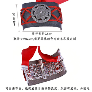 极速陈情令魏无羡肖n战同款发冠发扣蓝忘机发带抹额酒红色魏婴头