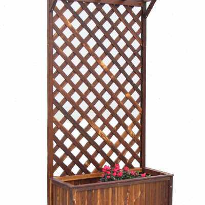 极速。网格装饰花园爬藤架防腐木花架子栅栏围栏阳台庭.院户外花
