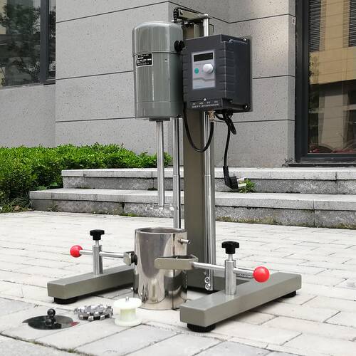 极速。1100瓦分散机处理乳胶工业漆G油墨化妆品分散搅拌混合多功