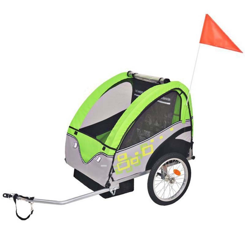 极速自行车後挂式摺叠推车推车骑B行登山车装备儿童双座徒步亲子