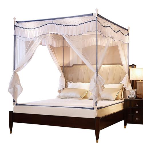 极速防摔蚊帐婴儿防止掉床1.5米1.8m全底M蒙古包拉炼纹帐回底方便