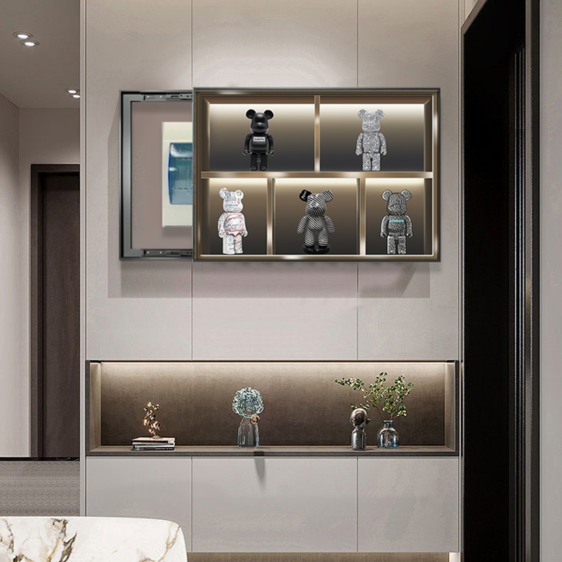 极速暴力熊电表箱l装饰画免打孔餐厅配电箱电闸箱遮挡挂画轻奢风2