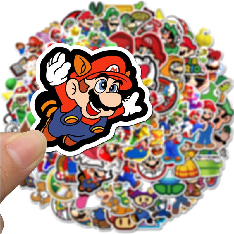 极速100PCS gSuper Mario Game Stickers IY Bike Travel Luggage