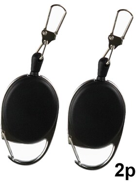 极速2pcs Retractable Pull Keychain LanIyard Clip Key Ring Bu