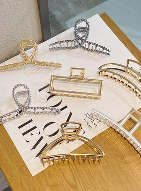 极速。Simple metal grab clip large bath hair gQrab back of h