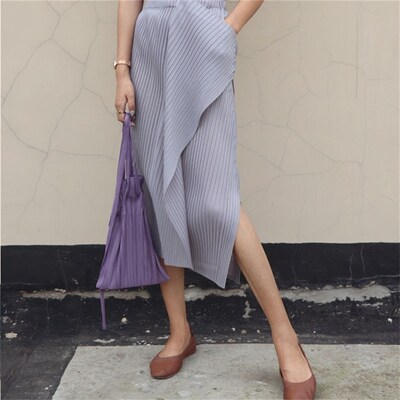 极速Hzirip New Spilt qIrregular Elastic Waist Setwear All Ma