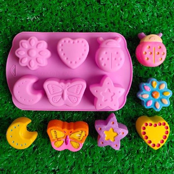 极速6 bDifferent Shapes DIY Handmade Silicone Soap Mold