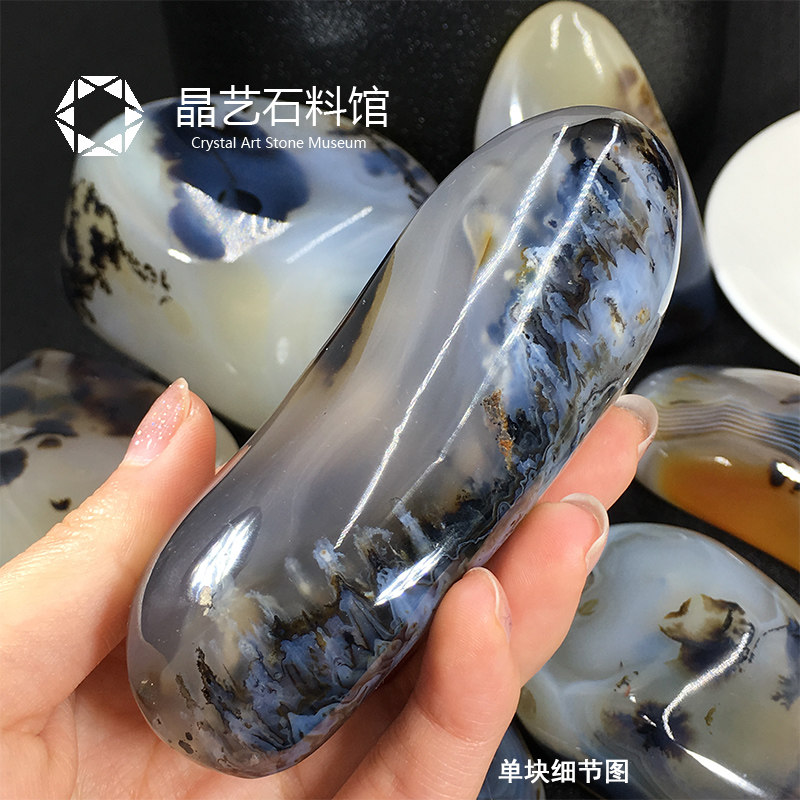 极速马达加斯加精品海洋玉髓原石摆件大颗M粒水草玛瑙手把件花玛