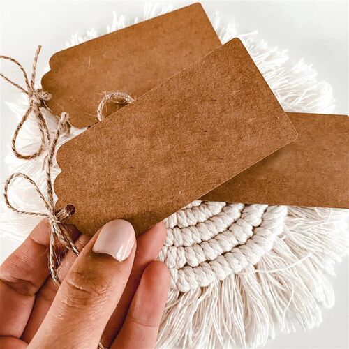 新品.50PCS Paper Tag DIY Blank Kraft Label CardRs Hanging Ta
