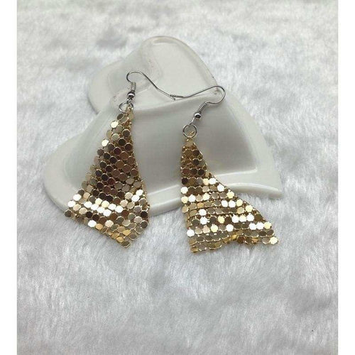 新品欧美夸张流苏金属链片耳环女耳饰t tassel earings women jew