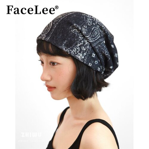 FaceLee日本设计师联名款2026新款小众设计感堆堆帽女复古佩斯利