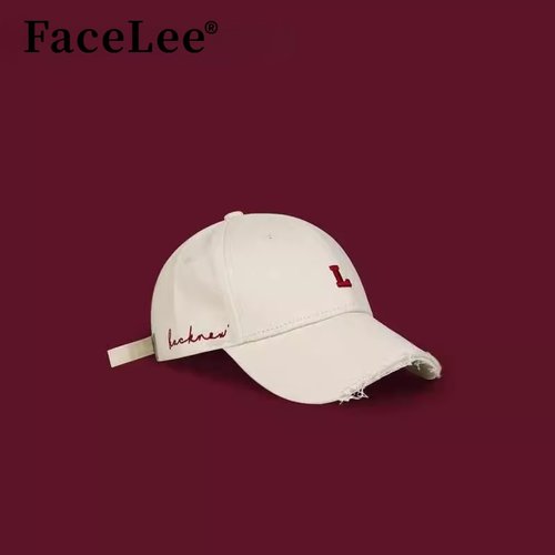 FaceLee日本设计师联名款2026新款鸭舌帽女韩版刺绣字母大脸显脸