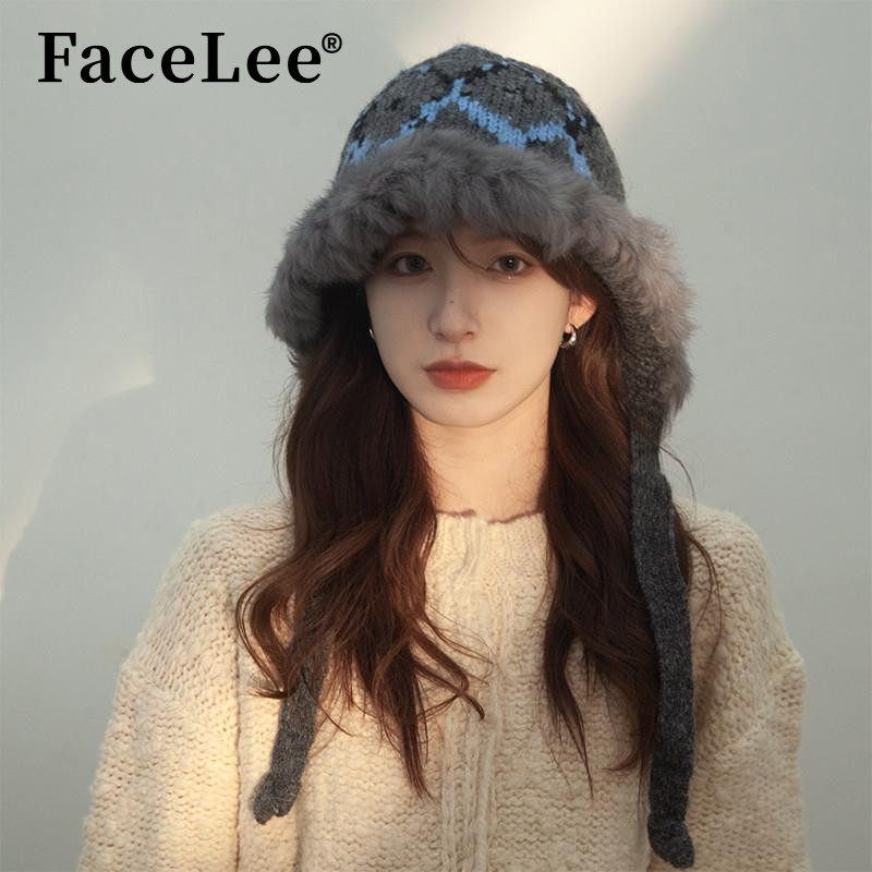 FaceLee日本设计师联名款2025新款川西旅游针织护耳兔毛帽子女秋,服饰配件/皮带/帽子/围巾,手帕,淘宝优惠券,粉丝福利购,淘宝优惠卷