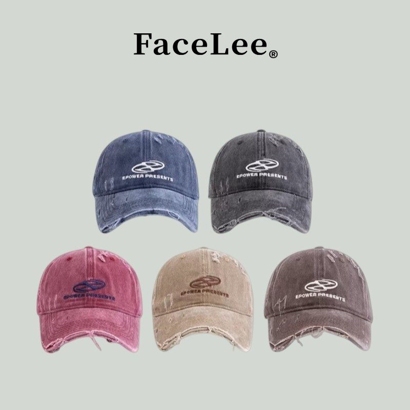 FaceLee日本设计师联名款美式帽子男士水洗时尚做旧牛仔灰色棒球,服饰配件/皮带/帽子/围巾,手帕,淘宝优惠券,粉丝福利购,淘宝优惠卷