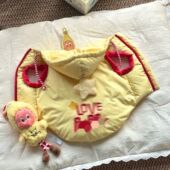 宠物泰迪比熊雪纳瑞狗狗秋冬新款 夹棉户外星星马甲保暖两脚衣