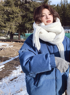 90绒！进口灯芯绒加厚白鸭绒羽绒服2c298 w368 p305-k458