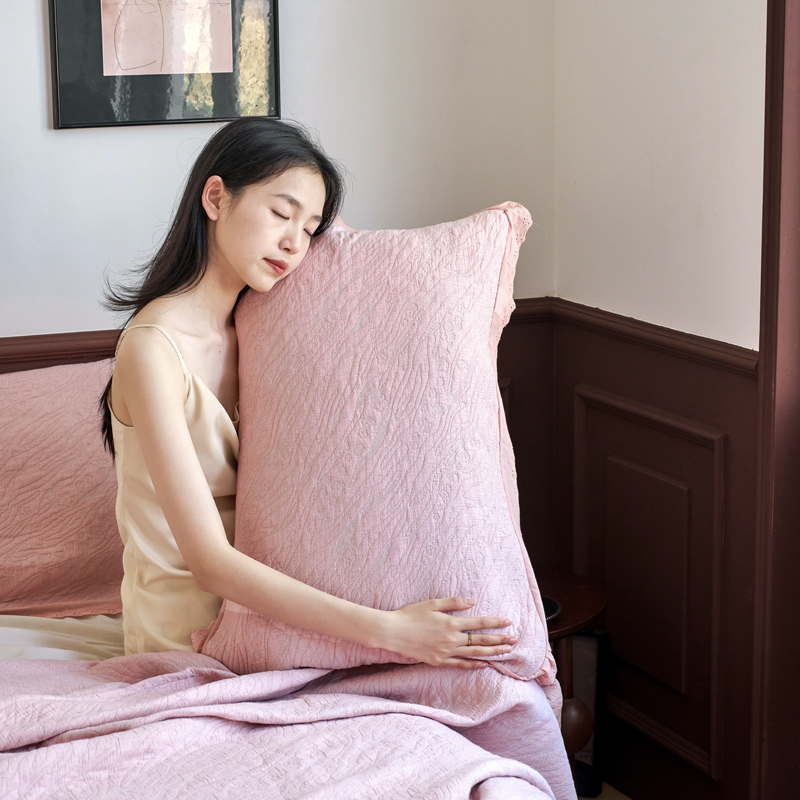 安懒懒韩式小清新花边纯棉枕巾