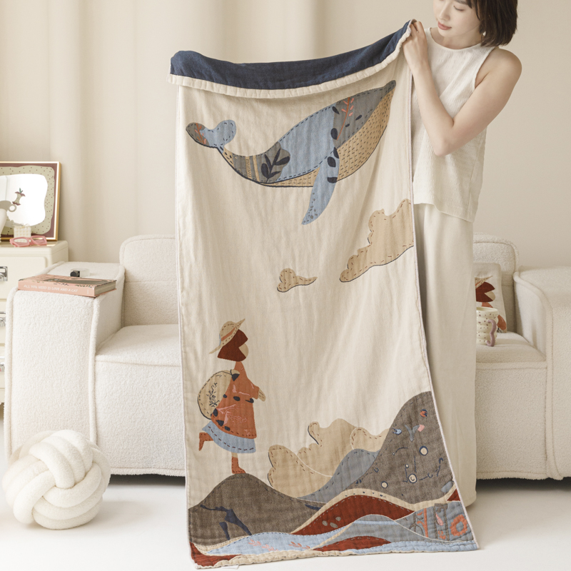 A类全棉色织浴巾彩色纱布家用洗澡裹巾吸水柔软亲肤印花2025新款